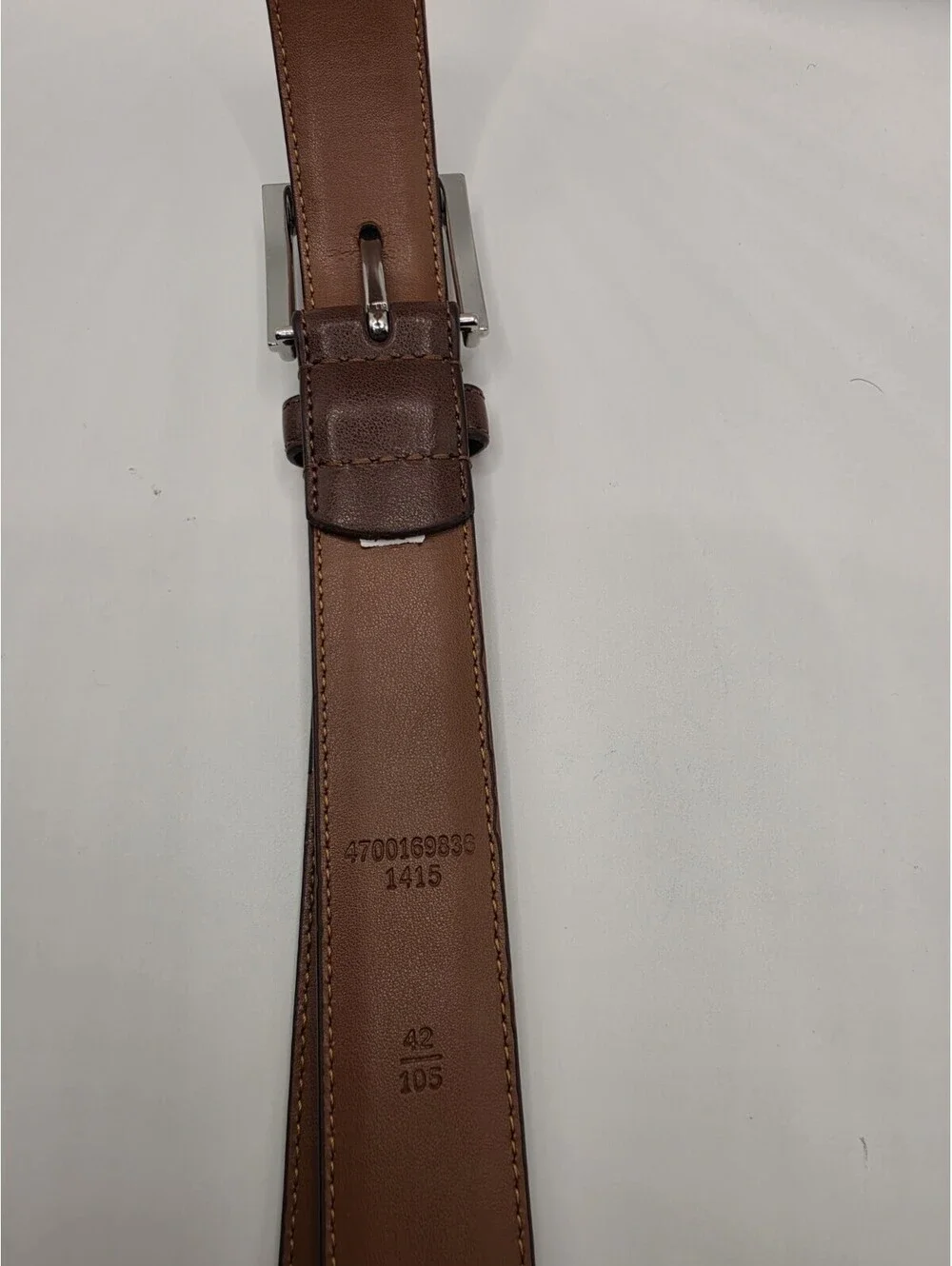 Chaps Ralph Lauren Men's Brown Leather Dress Belt Size 42 / 105 Style 4700169836